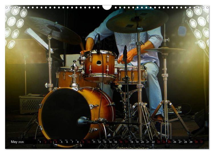 Produktbild: Drums On Stage - Let's Rock (Wall Calendar 2026 DIN A3 landscape), CALVENDO 12 Month Wall Calendar