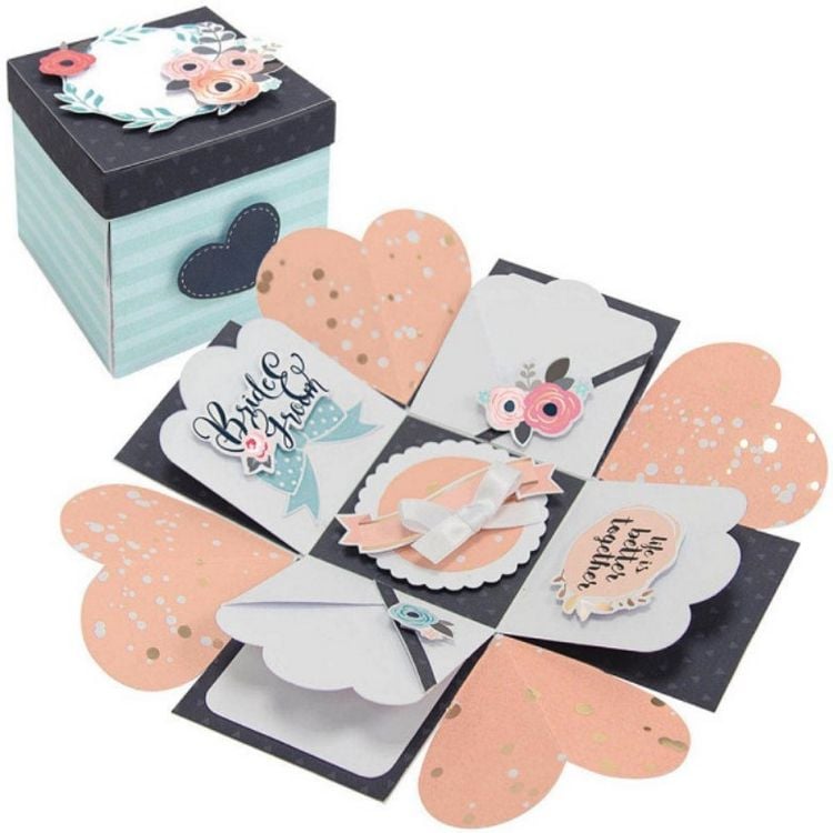 Produktbild: FOLIA&reg; Bastelset Explosionsbox, Romantik