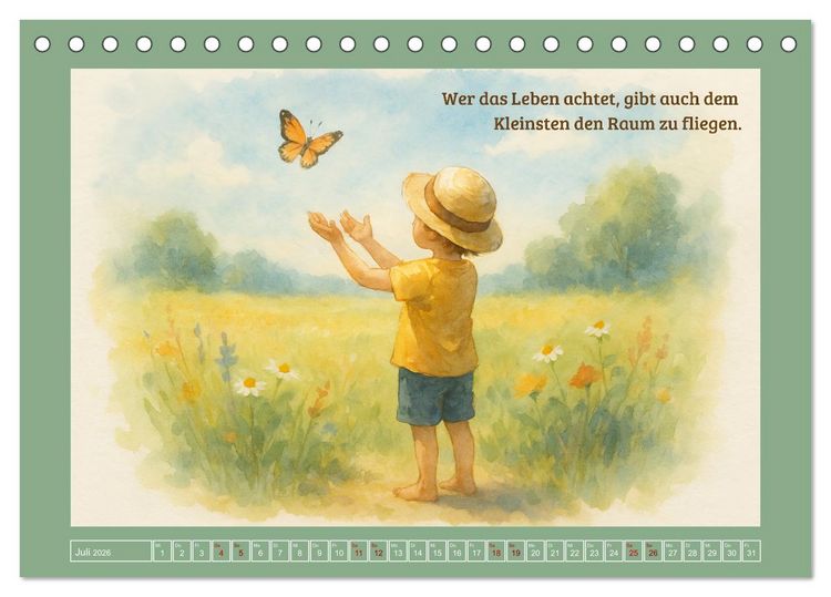 Produktbild: Wenn wir f&uuml;hlen (Tischkalender 2026 DIN A5 quer), CALVENDO Monatskalender