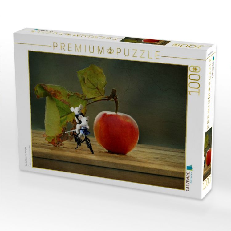 Produktbild: CALVENDO Puzzle Familie Maus und der Apfel | 1000 Teile Lege-Gr&ouml;&szlig;e 64x48cm Foto-Puzzle f&uuml;r gl&uuml;ckliche Stunden