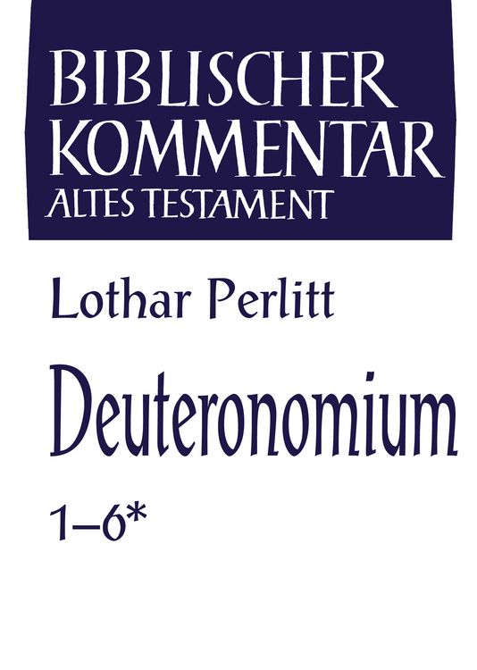 Produktbild: Deuteronomium (1-6*)