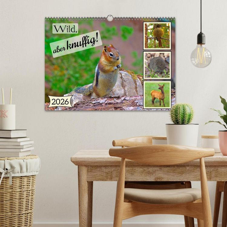 Produktbild: Wild, aber knuffig! (Wandkalender 2026 DIN A3 quer), CALVENDO Monatskalender