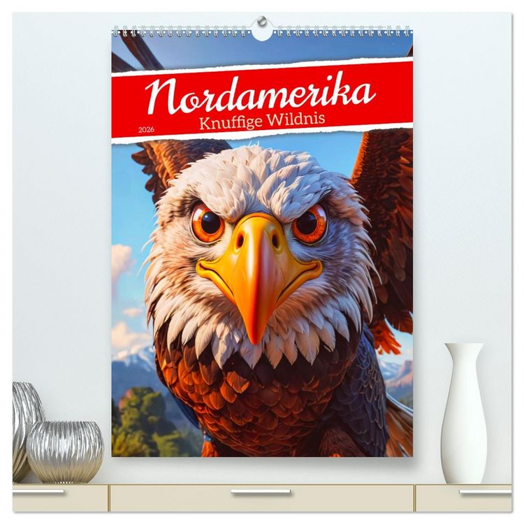 Produktbild: Nordamerika - Knuffige Wildnis (hochwertiger Premium Wandkalender 2026 DIN A2 hoch), Kunstdruck in Hochglanz