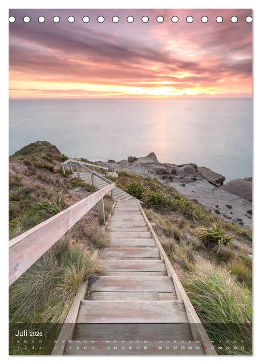 Produktbild: Naturparadies Neuseeland (Tischkalender 2026 DIN A5 hoch), CALVENDO Monatskalender