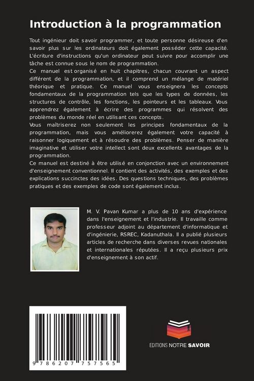 Produktbild: Introduction &agrave; la programmation