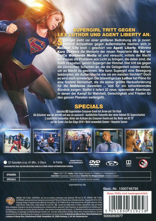 Produktbild: Supergirl - Die komplette 4. Staffel [5 DVDs]