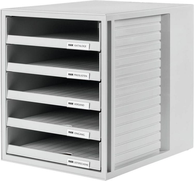 Produktbild: HAN SCHRANK-SET 1401-11 Schubladenbox Lichtgrau DIN A4 Anzahl der Schubf&auml;cher: 5