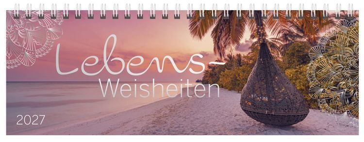 Produktbild: Tischquerkalender Trend Lebensweisheiten 2027