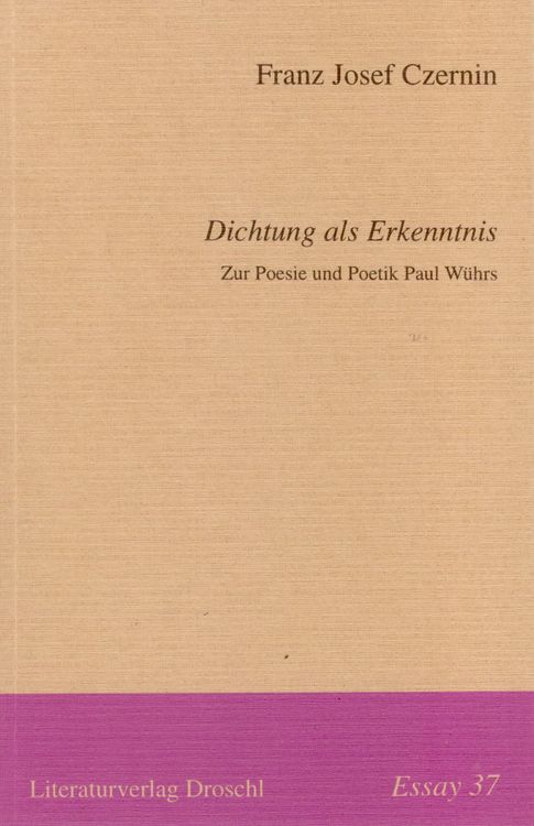Produktbild: Dichtung als Erkenntnis