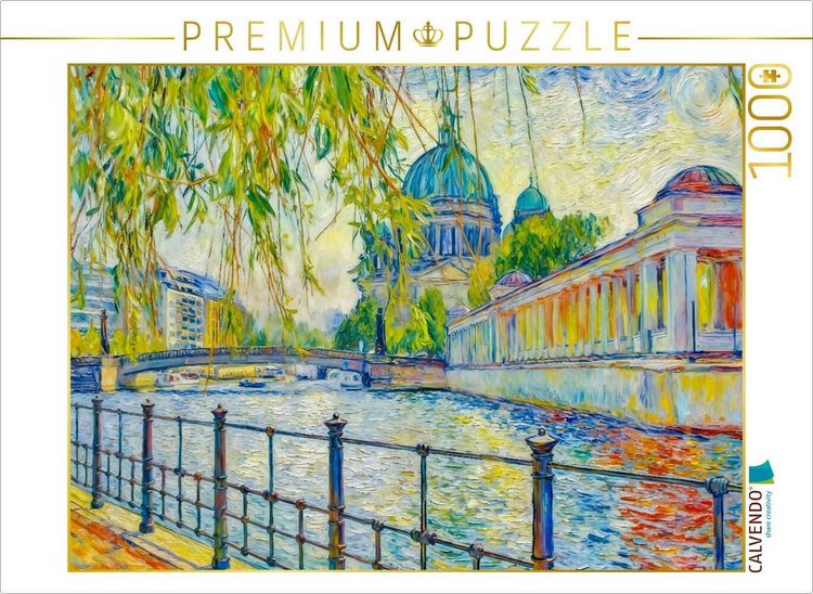 Produktbild: CALVENDO Puzzle Spreeblick mit Kolonnaden - Berliner Impressionen | 1000 Teile Lege-Gr&ouml;&szlig;e 64x48cm Foto-Puzzle f&uuml;r gl&uuml;ckliche Stunden