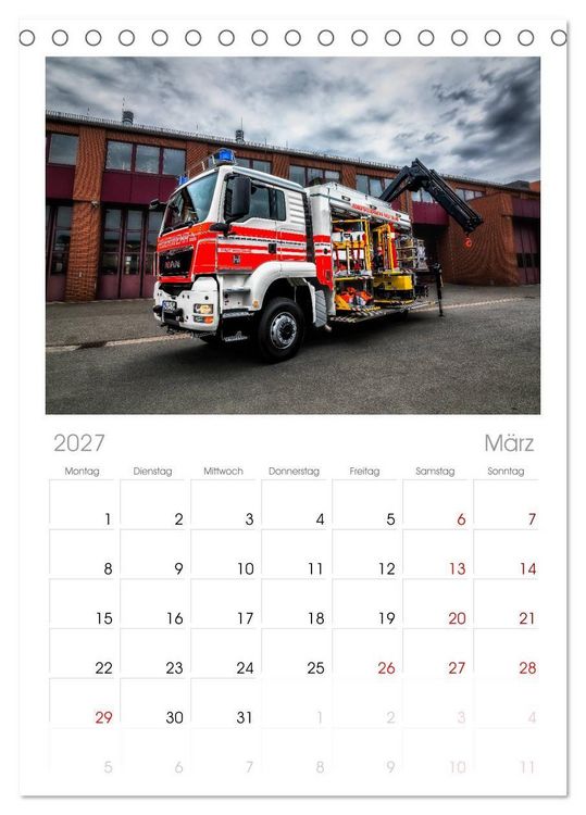 Produktbild: Tischplaner 2027 - Feuerwehr und Rettungsdienst (A5 Tischkalender zum Aufstellen) CALVENDO
