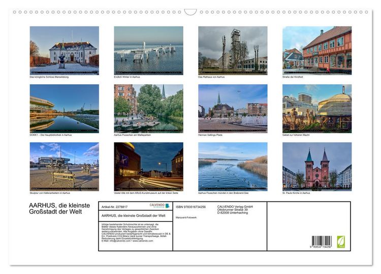 Produktbild: AARHUS, die kleinste Gro&szlig;stadt der Welt (Wandkalender 2026 DIN A2 quer), CALVENDO Monatskalender
