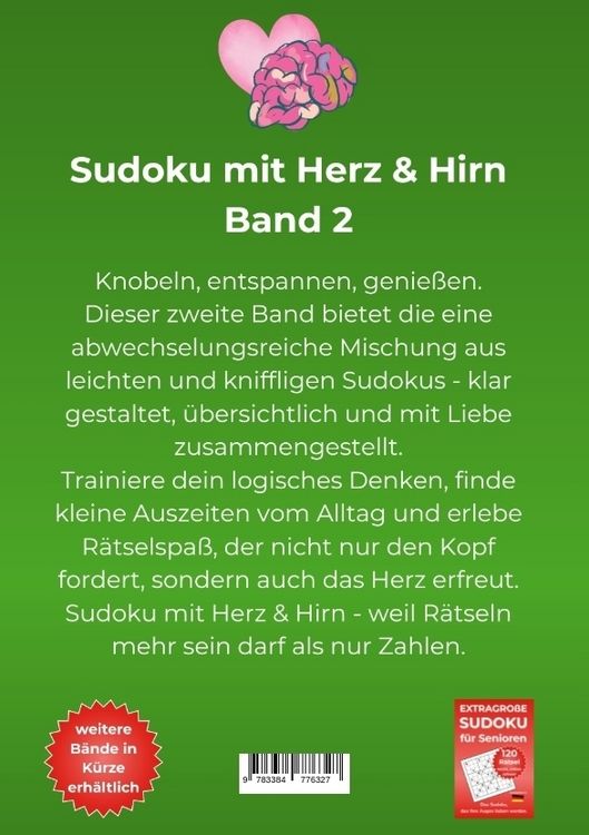 Produktbild: Sudoku mit Herz & Hirn &ndash; Band 2!