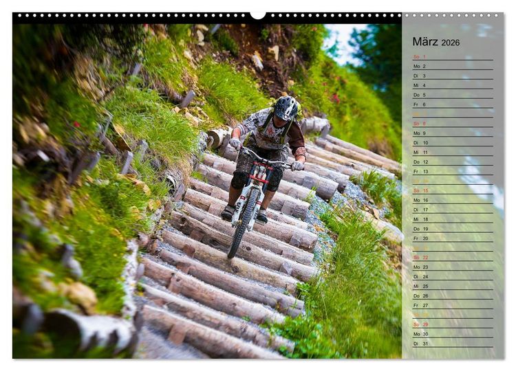 Produktbild: Downhill Moments (hochwertiger Premium Wandkalender 2026 DIN A2 quer), Kunstdruck in Hochglanz