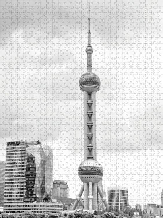Produktbild: CALVENDO Puzzle Wahrzeichen von Shanghai 1000 Teile Lege-Gr&ouml;&szlig;e 48 x 64 cm Foto-Puzzle Bild von Nina Schwarze