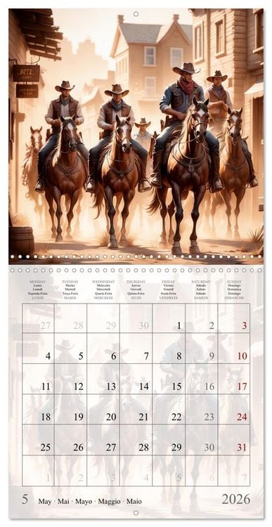 Produktbild: Western Cowboys (Wall Calendar 2026 12 &times; 12 Inch) CALVENDO 12 Month Wall Calendar