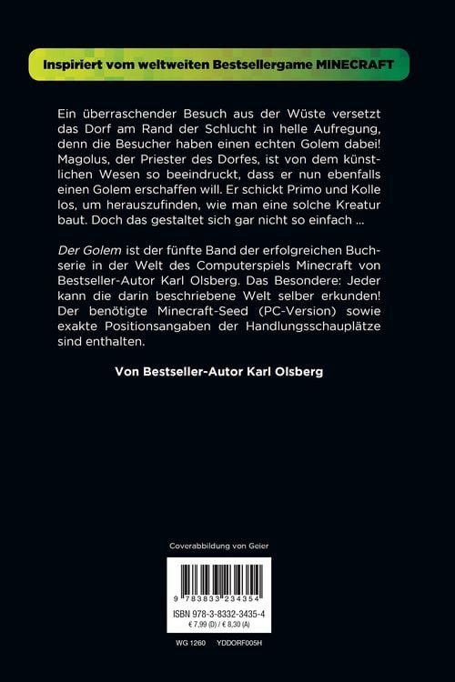 Produktbild: Der Golem - Roman f&uuml;r Minecrafter