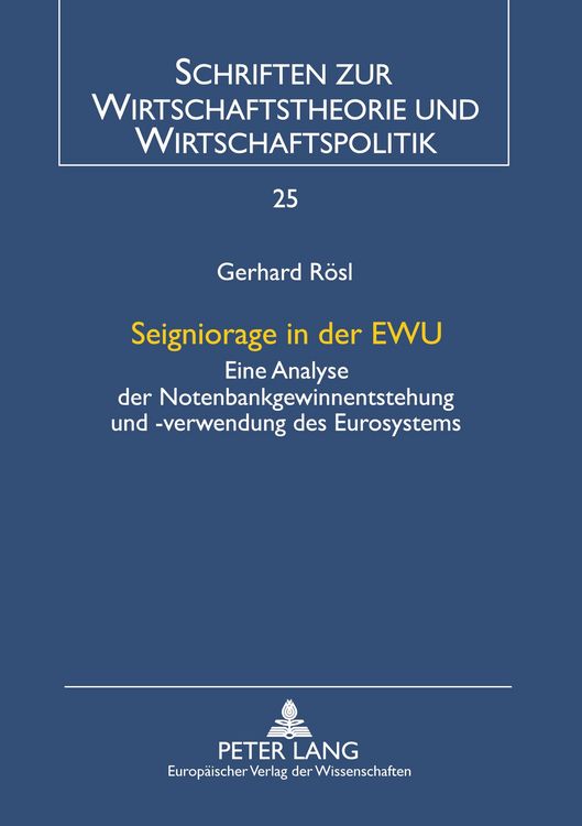 Produktbild: Seigniorage in der EWU