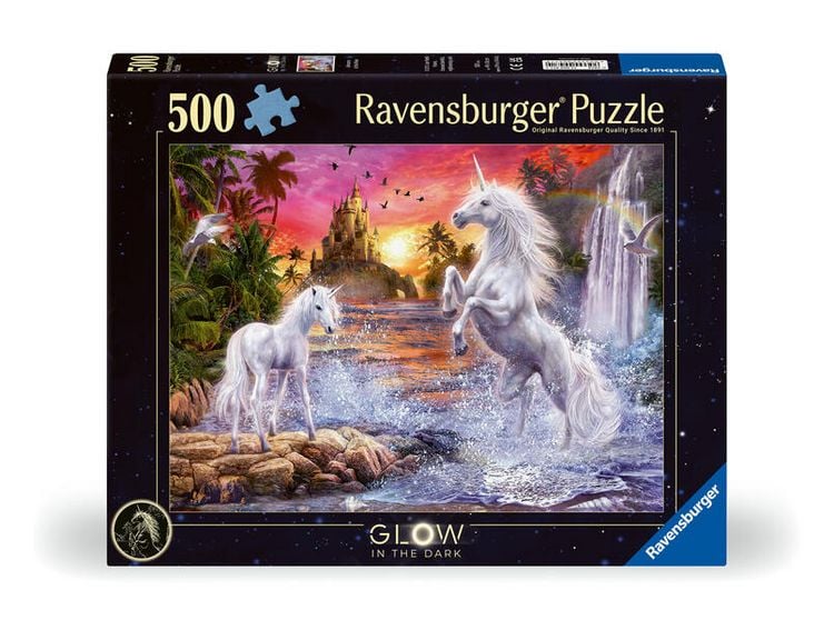 Produktbild: Erwachsenenpuzzle 500 Teile - Einh&ouml;rner am Fluss