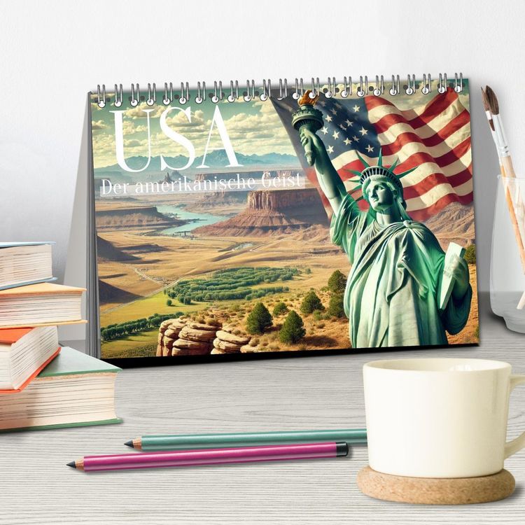 Produktbild: USA - Der amerikanische Geist (Tischkalender 2026 DIN A5 quer), CALVENDO Monatskalender