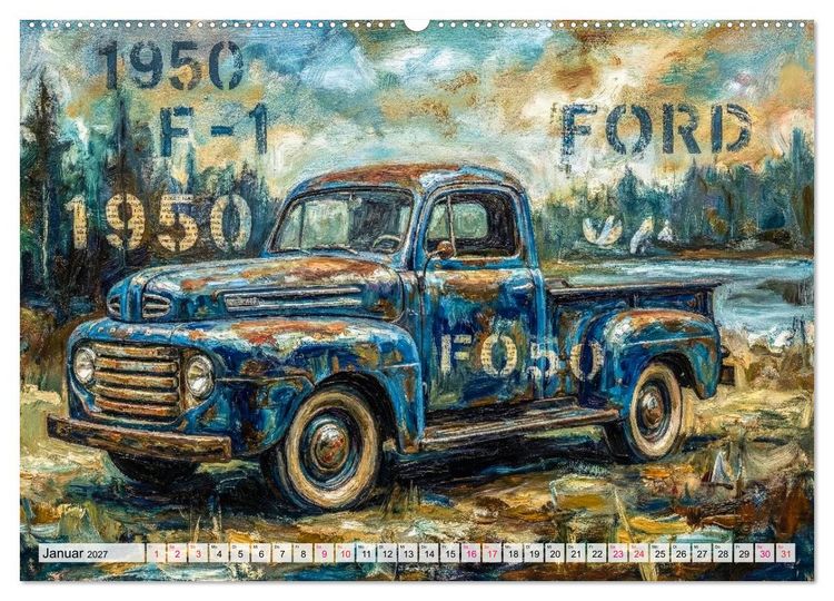 Produktbild: Patina und PS (hochwertiger Premium Wandkalender 2027 DIN A2 quer), Kunstdruck in Hochglanz