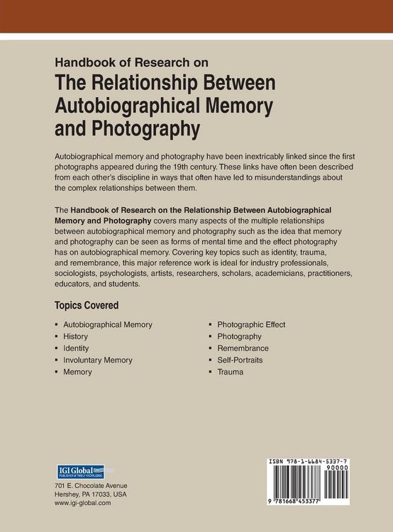 Produktbild: Handbook of Research on the Relationship Between Autobiographical Memory and Photography