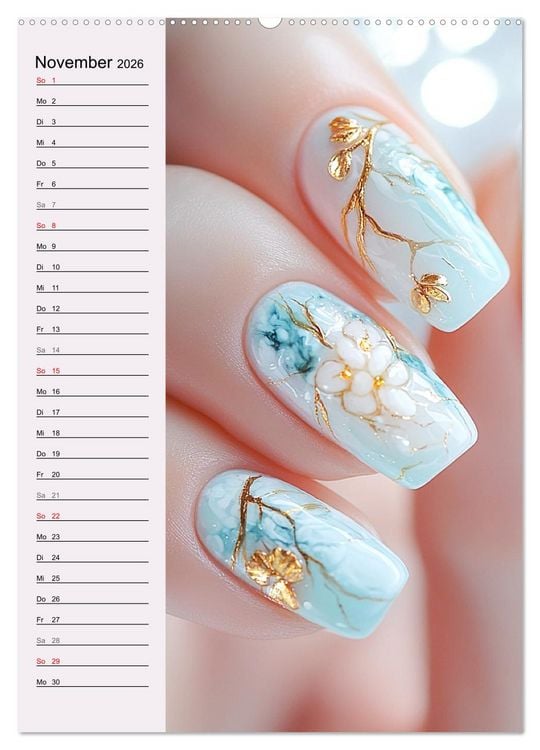 Produktbild: Nageldesign. Au&szlig;ergew&ouml;hnliche Fingern&auml;gel (hochwertiger Premium Wandkalender 2026 DIN A2 hoch), Kunstdruck in Hochglanz