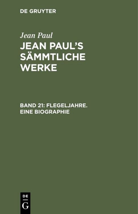 Produktbild: Flegeljahre. Eine Biographie