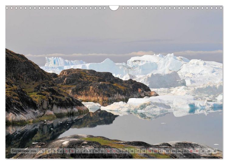 Produktbild: Gr&ouml;nland: Eisberge in der Disko Bucht (Wandkalender 2026 DIN A3 quer), CALVENDO Monatskalender
