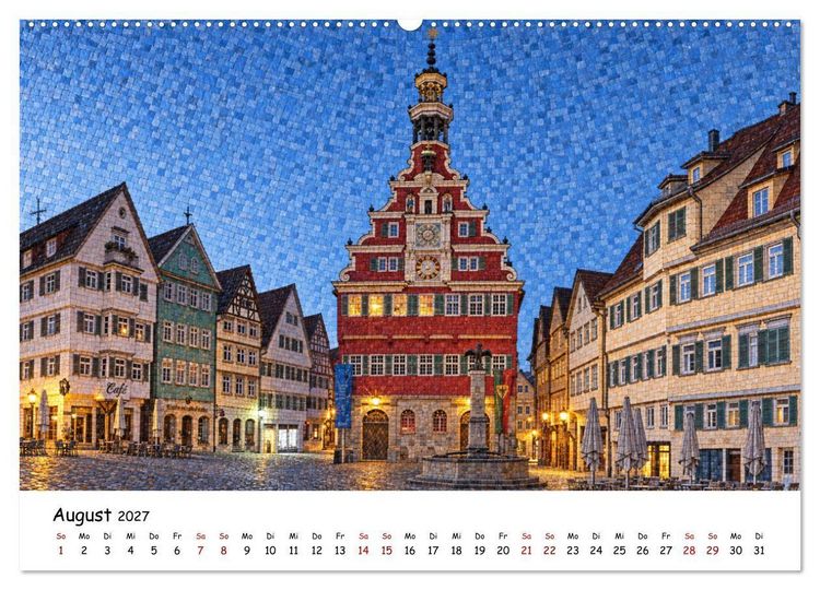 Produktbild: Deutschland als Mosaik. Stadt f&uuml;r Stadt ein Kunstwerk (Wandkalender 2027 DIN A2 quer), CALVENDO Monatskalender