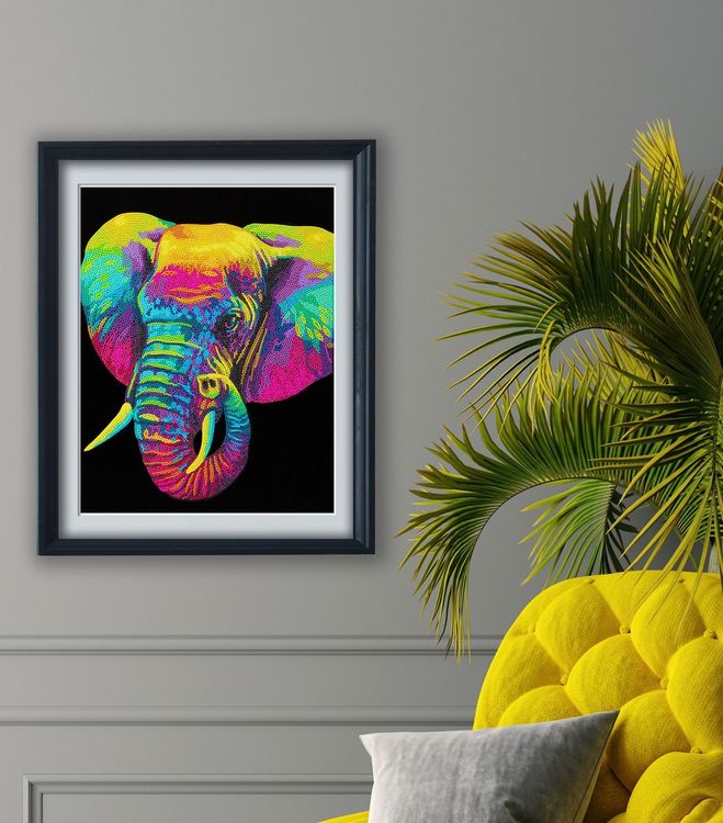 Produktbild: DIAMOND DOTZ - Diamond Painting Neon Elefant