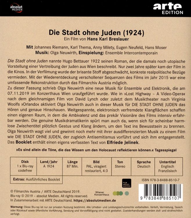 Produktbild: Stadt ohne Juden (1924)