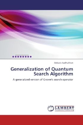 Produktbild: Sadhukhan, D: Generalization of Quantum Search Algorithm