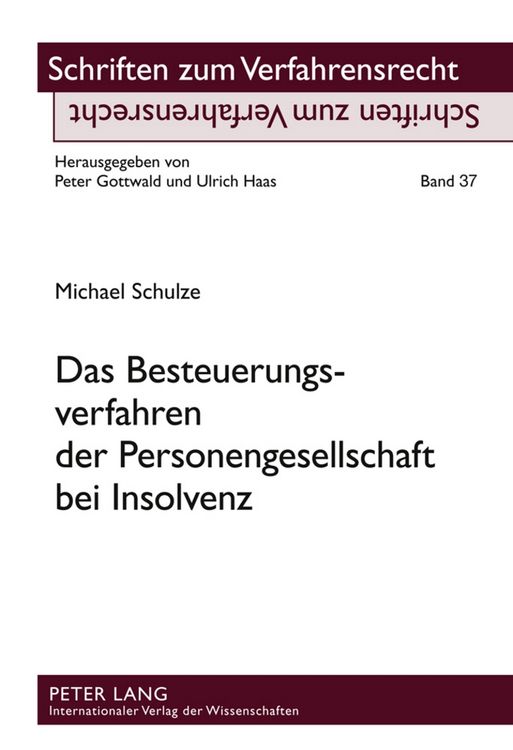 Produktbild: Das Besteuerungsverfahren der Personengesellschaft bei Insolvenz