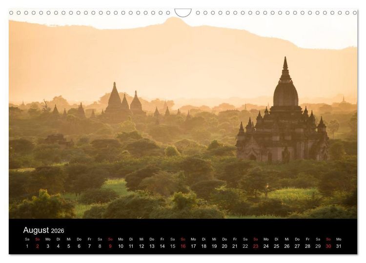 Produktbild: Myanmar - Eindr&uuml;cke (Wandkalender 2026 DIN A3 quer), CALVENDO Monatskalender