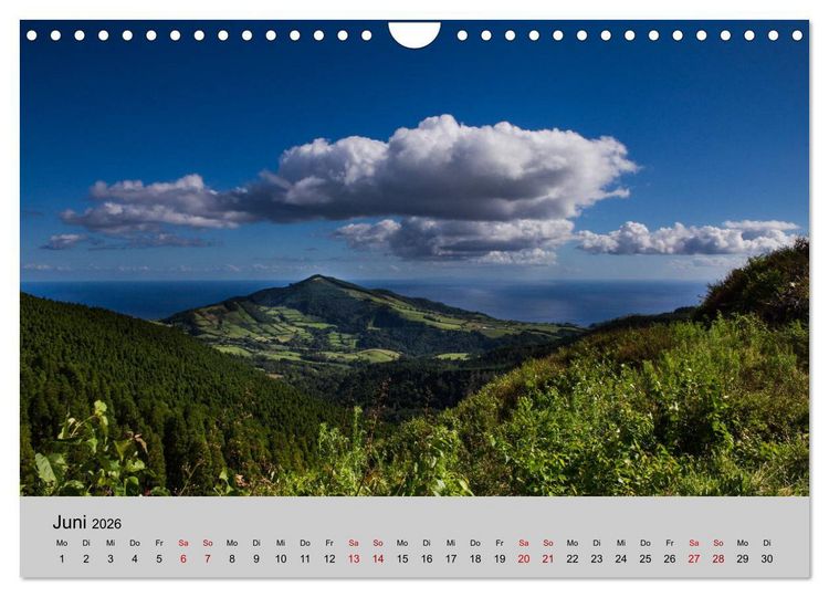 Produktbild: Azoren - S&atilde;o Miguel (Wandkalender 2026 DIN A4 quer), CALVENDO Monatskalender