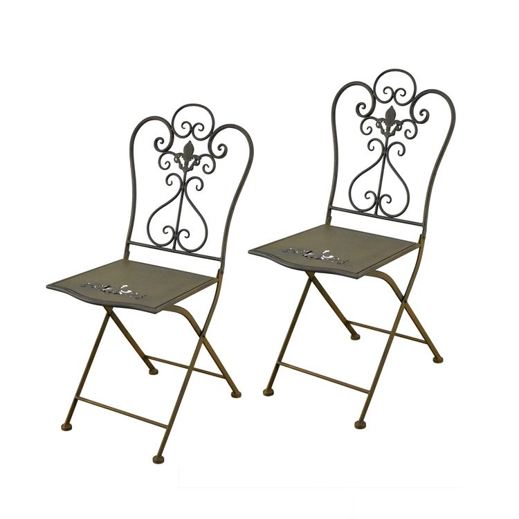Produktbild: HTI-Living Gartenstuhl Lily 2er Set Braun Gartenstuhl Lily 2er Set Braun