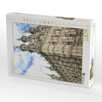 Produktbild: CALVENDO Puzzle Das historische Rathaus im belgischen L&ouml;wenE | 1000 Teile Lege-Gr&ouml;&szlig;e 64x48cm Foto-Puzzle f&uuml;r gl&uuml;ckliche Stunden