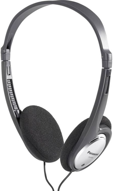 Produktbild: Panasonic RP-HT030 On Ear Kopfhörer kabelgebunden Schwarz, Silber Leichtbügel