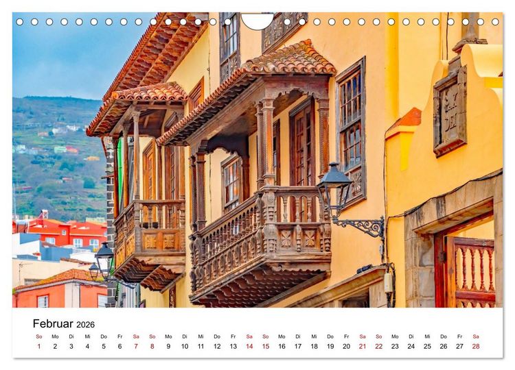 Produktbild: Teneriffas sch&ouml;nste St&auml;dte - La Laguna und La Orotava (Wandkalender 2026 DIN A4 quer), CALVENDO Monatskalender