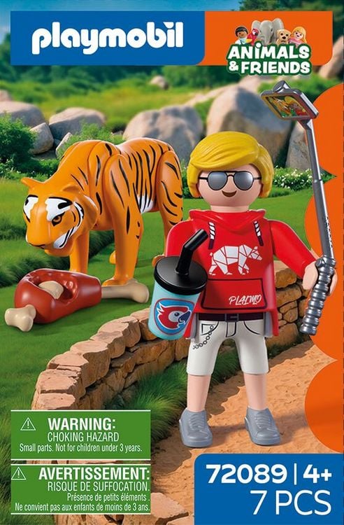 Produktbild: PLAYMOBIL 72089 Zoo: Tiger und Besucher