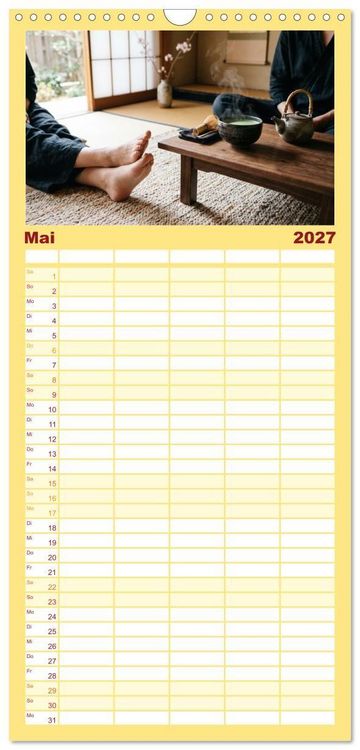 Produktbild: Familienplaner 2027 - Unten Ohne - Barfu&szlig; durchs Jahr mit 5 Spalten (Wandkalender, 21 x 45 cm) CALVENDO