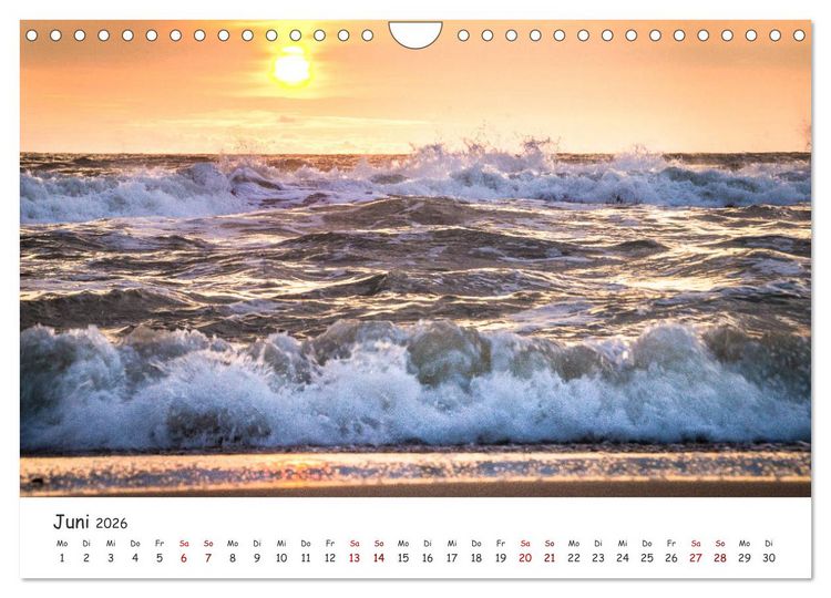 Produktbild: D&uuml;nen und Meer Nordseemomente (Wandkalender 2026 DIN A4 quer), CALVENDO Monatskalender