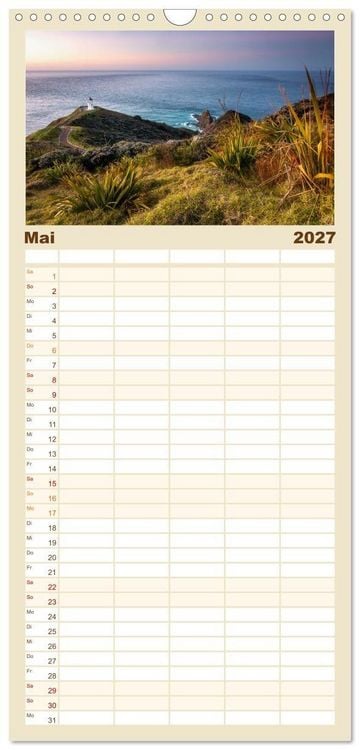 Produktbild: Familienplaner 2027 - Land. Licht. Meer. mit 5 Spalten (Wandkalender, 21 x 45 cm) CALVENDO