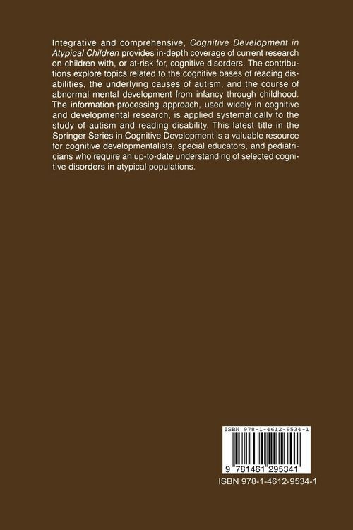 Produktbild: Cognitive Development in Atypical Children