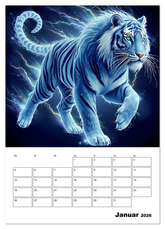 Produktbild: Majest&auml;tische K&ouml;nige der Wildnis (hochwertiger Premium Wandkalender 2026 DIN A2 hoch), Kunstdruck in Hochglanz