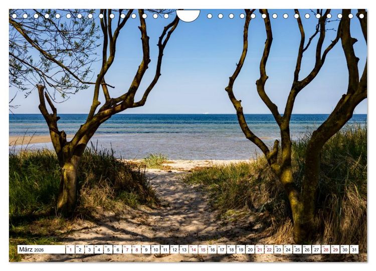 Produktbild: Ostseeinsel Poel - K&uuml;stenimpressionen (Wandkalender 2026 DIN A4 quer), CALVENDO Monatskalender