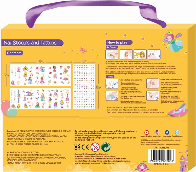 Produktbild: Nagelsticker & Tattoos Prinzessin