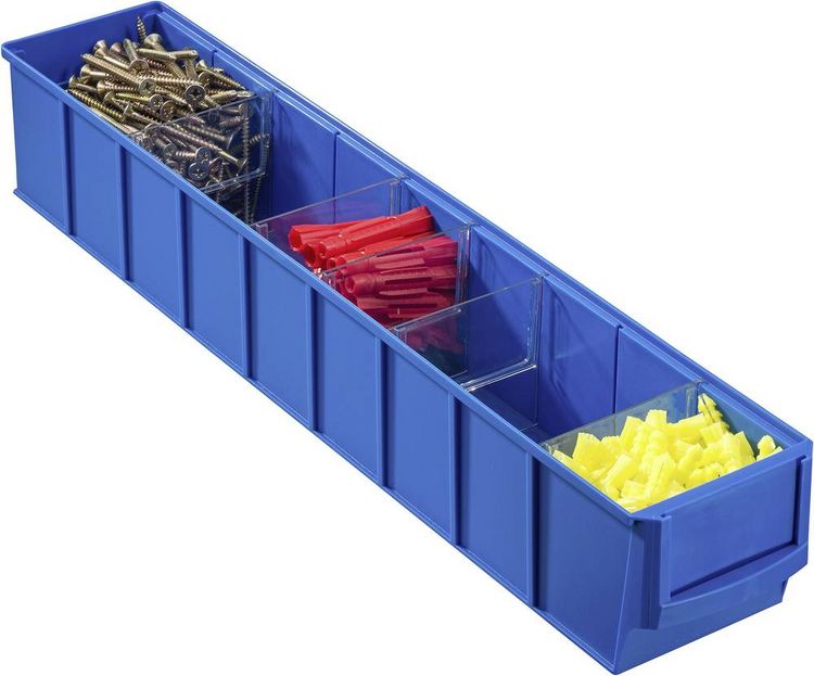 Produktbild: Allit 456560 Sichtlagerkasten (L x B x H) 500 x 91 x 81mm Blau 1St.