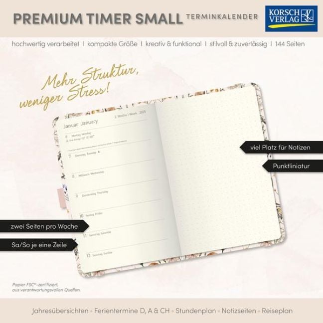 Produktbild: Premium Timer Small "Wiesentraum" 2026